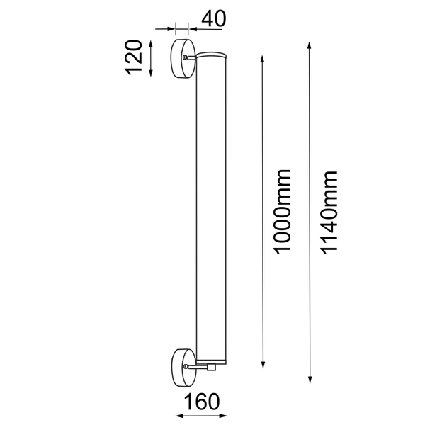 Naścienna lampa do salonu Merezi K 2006 LED 15W 3000K ryflowana mosiądz patyna