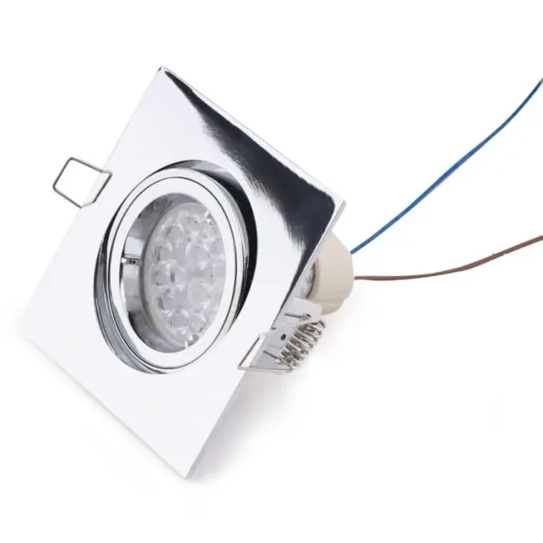 Podtynkowa lampa sufitowa Fine H0041 kwadratowa oczko chrom