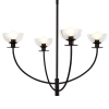 Wielopunktowa lampa wisząca Sylvia ALM-SYLVIA4-BK-CL szklany czarny