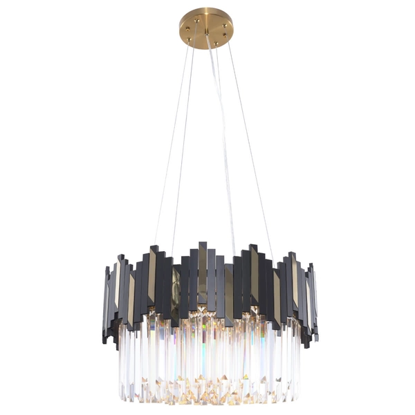 Wisząca lampa glamour Rotta 2200018M szklana czarny złoty