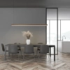 Liniowa lampa wisząca 22207 LED 45W 3000K podłużna brązowy