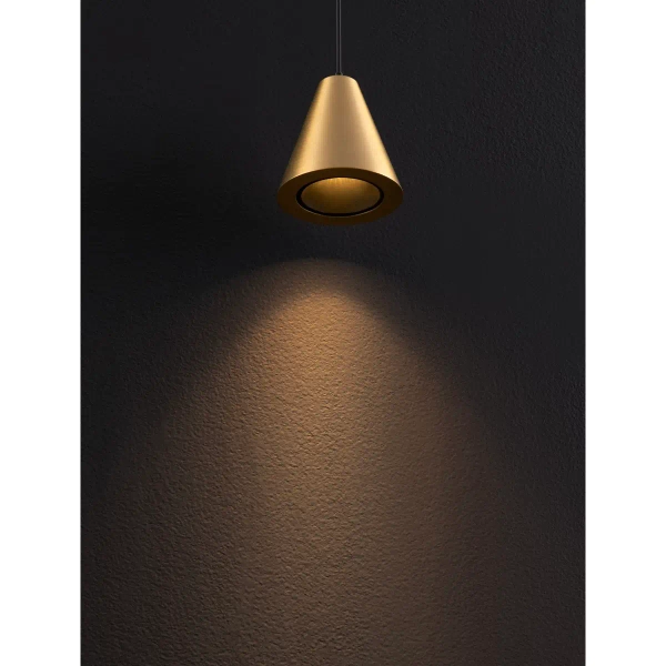 Stożkowa lampa wisząca GRONVILO LE45438 LED 5W 3000K nad stół złota