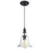 Loftowa LAMPA wisząca PARIS P01789BK Cosmolight industrialny zwis szklany przezroczysty