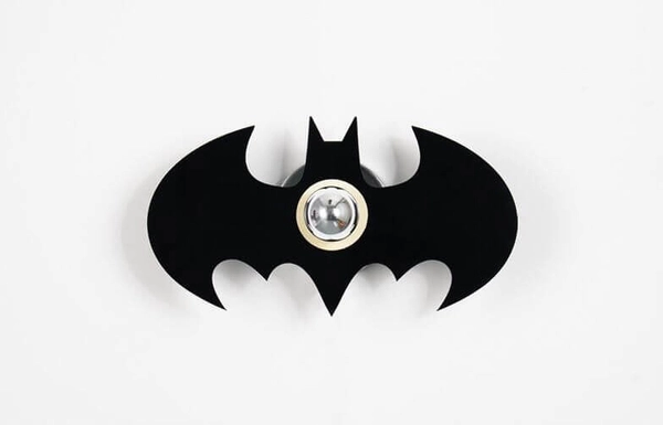 Dziecięca lampa ścienna ORIGAMI-BATMAN2 metalowa nietoperz czarny