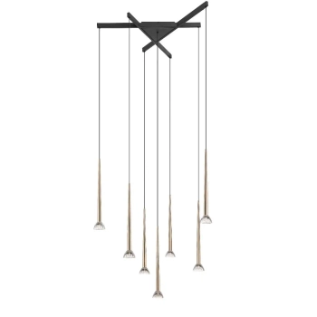 Nowoczesna zwisająca lampa BOSTON 0603-07C-SDB1 LED 1,5W czarny złoty