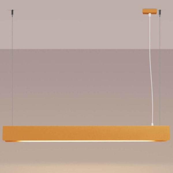 Lampa zwis nad wyspę Spark SL.1396 prostokątna do jadalni złota