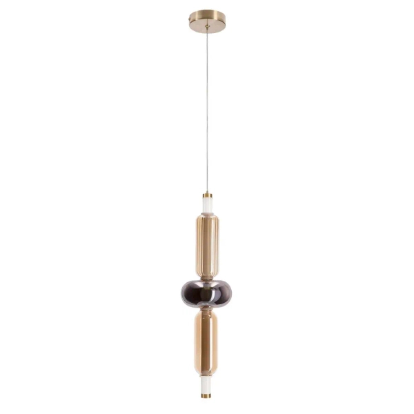 Wisząca lampa szklana KELLY złota przydymiona 31-54531 3xLED 8W 2700K na stół