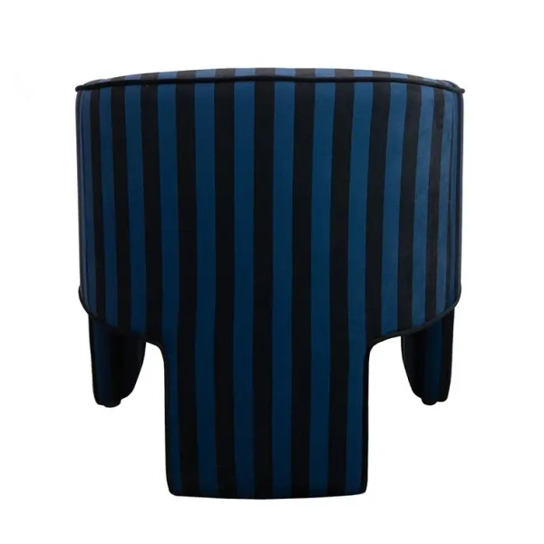 Niebieski fotel wypoczynkowy JOLIE MM001501100360 czarny tkaninowy 72cm