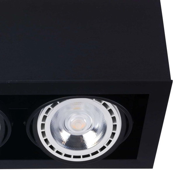 Wpuszczana LAMPA sufitowa BOX ES111 9470 Nowodvorski metalowa OPRAWA prostokątna podtynkowa czarna