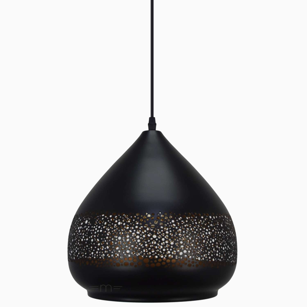LAMPA wisząca KAIA 2278 Rabalux ażurowa OPRAWA orientalny zwis czarny złoty
