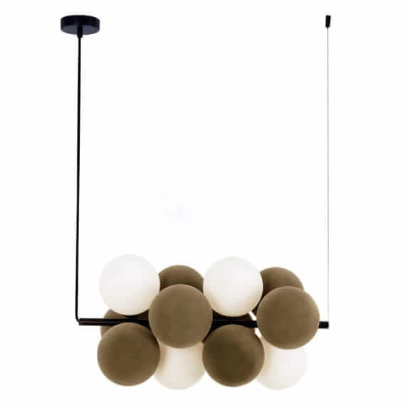Wisząca lampa molekułowa Vino ABR-GRAPPA-H-B nad stół kule szare białe