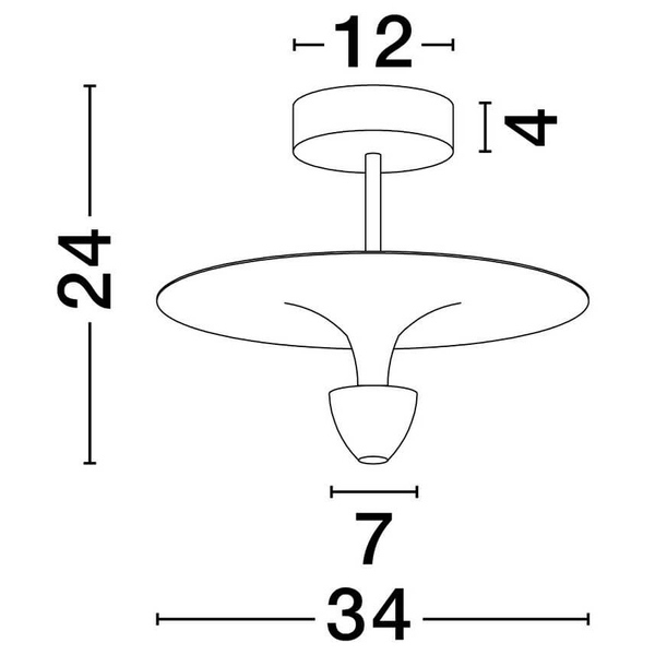 Sufitowa lampa talerz UCURENA LE44638 LED 11W 3000K metalowa biała czarna