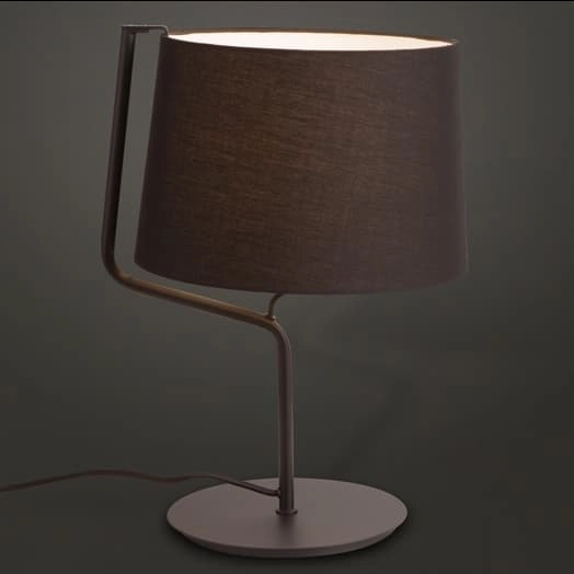 Lampka stołowa z abażurem CHICAGO T0029 Maxlight metal tkanina czarna