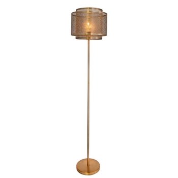 Stojąca lampa Hermine 4100180-6519 metalowa do salonu ażur mosiądz