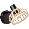 Bambusowy kinkiet ścienny Norah 99737/76 do salonu beżowy czarny