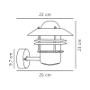 Elewacyjna lampa retro Blokhus 25011031 IP54 na zewnątrz srebrny