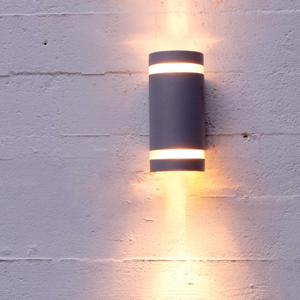 Lampa zewnętrzna FOCUS 5604011118 ścienna tuba elewacyjna IP44 szara