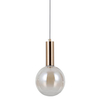 Wisząca lampa kula Strela PND-34378-1S-HBR LED 5W 3000K złoty bursztynowy