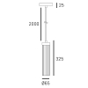 Podłużna lampa wisząca QUINCY nikiel satynowy szklany metalowy E27 do jadalni P01828NS