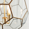Geometryczna lampa wisząca Miele 73560 Endon szkło metal mosiądz transparentny
