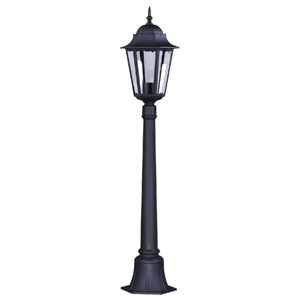 Zewnętrzna LAMPA stojąca Lozana K-6006A Kaja ogrodowa OPRAWA klasyczna latarenka outdoor metalowa IP44 czarna