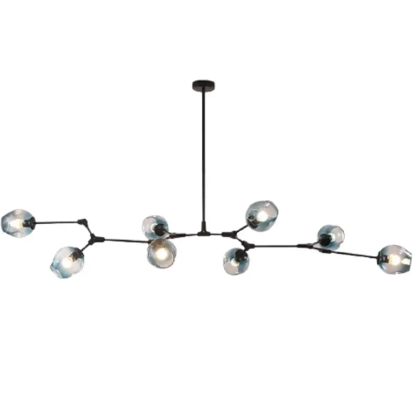 Lampa sufitowa Smokey ABIGALI-MD2003-9PCS-JG molekuły czarne