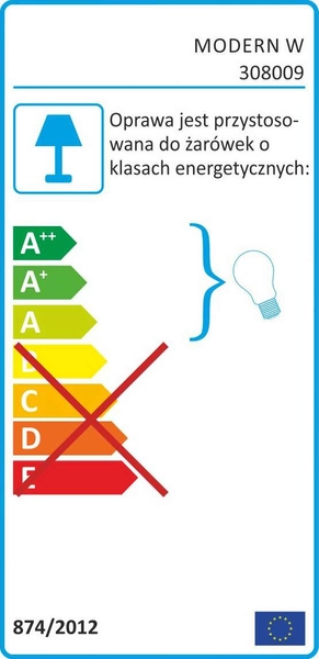 Kinkiet LAMPA ścienna MODERN 308009 Polux metalowa OPRAWA skandynawska stożek biały złoty