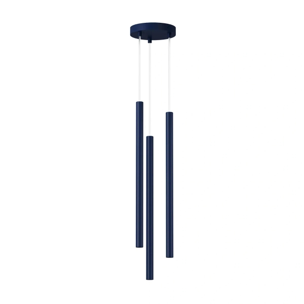 Zwisowa lampa metalowa SOPEL granatowe tubki 3xG9 potrójne 41830