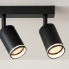 Podwójna sufitowa lampa Pipe Ring Spot ML2069 na listwie czarny