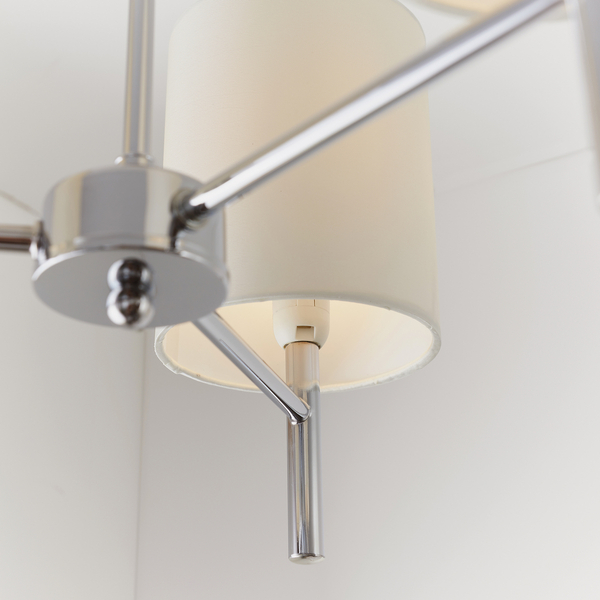 Potrójna lampa sufitowa BRIO-3CH Endon okrągłe klosze białe chrom