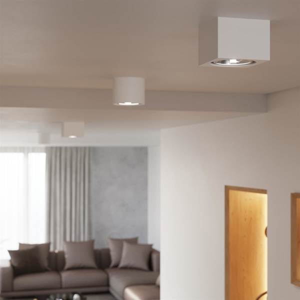 Minimalistyczny downlight ceramiczny SL.0850 kostka biała