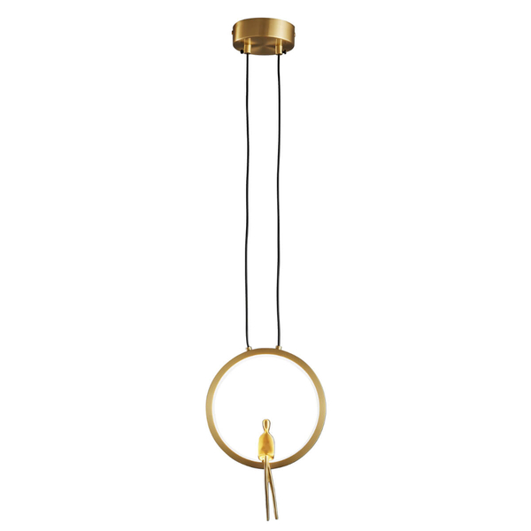 Designerska lampa wisząca Amici ST-D7774 gold 7W 3000K do salonu okrąg złota