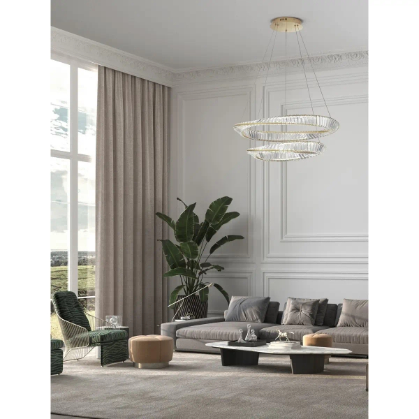 Wisząca lampa jadalniana BAUTA LE42914 nad stół LED 70W 3500K złota