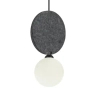 Szklana lampa wisząca Andrea PND-59779-1M-GR do salonu szara czarna