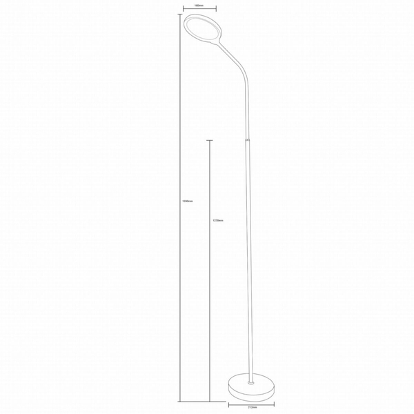 Lampa podłogowa z regulacją SM-609-BL LED 10W 3000-6000K czarny