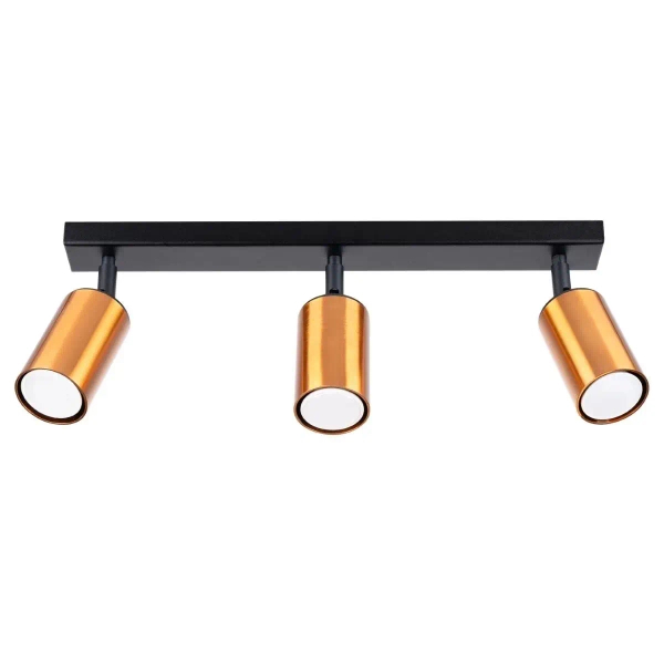 Metalowy plafon Winx SL.1376 Sollux na belce tubki czarny miedziany