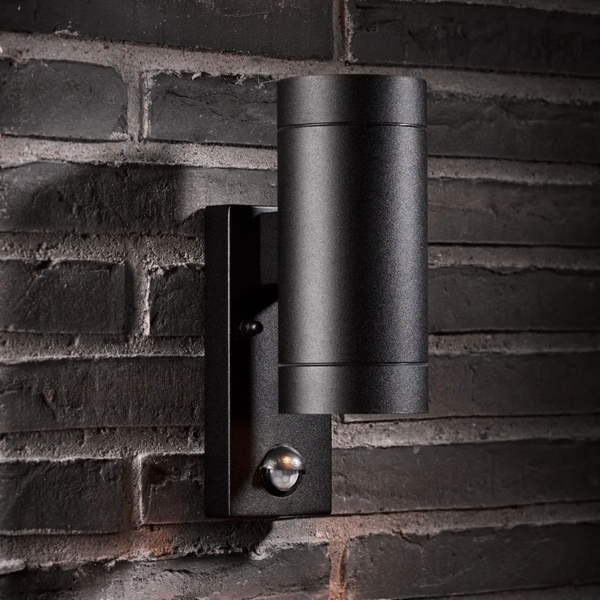 Ogrodowa lampa ścienna Tin 21519103 Nordlux czujnik PIR IP54 czarny