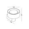 Lampa ścienna Braket 622901105 Elkim LED 6W 3000K art deco złota