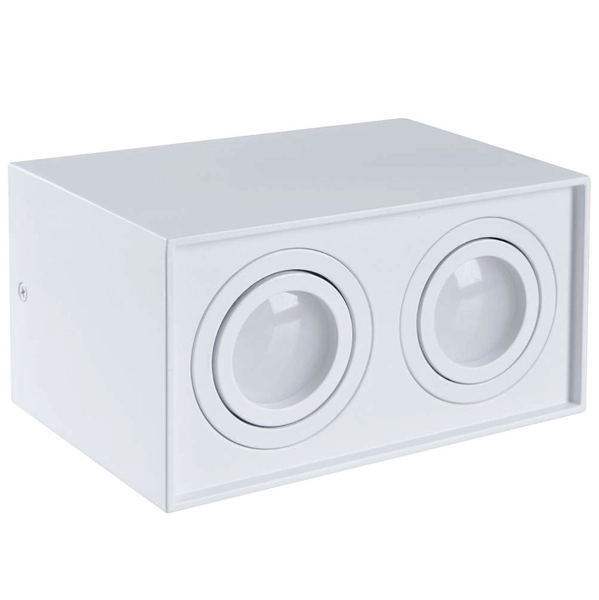 Prostokątna LAMPA sufitowa HADAR Q2 313133 Polux downlight metalowy regulowany biały