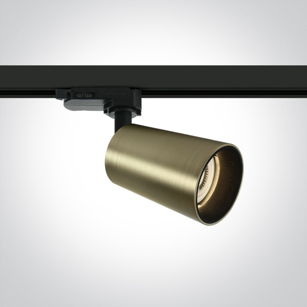 Lampa sufitowa z regulacja tuba AURA MYL.00069 do szyny 3-fazowej mosiądz