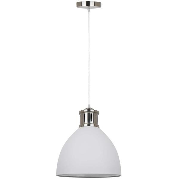 LAMPA wisząca LOLA MD-HN8100-WH+S.NICK Italux metalowa OPRAWA industrialny ZWIS loft kopuła biała