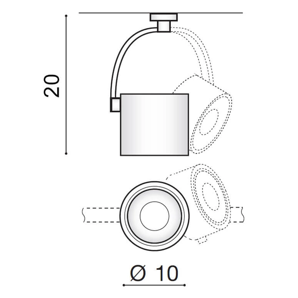 Sufitowy spot kierunkowy Costa AZ2703 LED 12W 3000K do jadalni biały