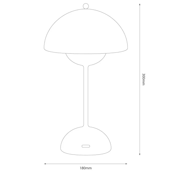 Bezprzewodowa nocna lampka Costa ML2271 LED 3W CCT grzyb czarny