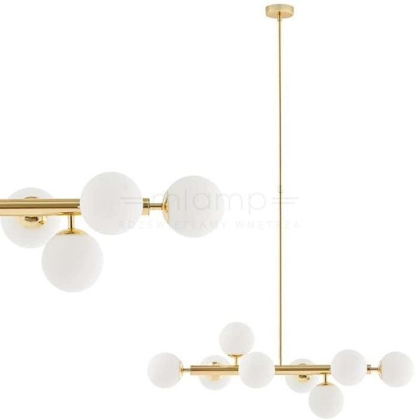 Wisząca LAMPA modernistyczna CUMULUS 10754805 Kaspa szklana OPRAWA kule ZWIS balls molekuły złote białe