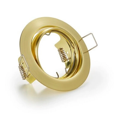 Sufitowa lampa wpuszczana z regulacją JURA 650100108 okragła mosiądz