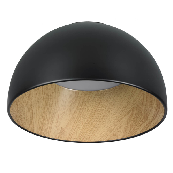 Sufitowa lampa kopuła Padella ST-9493C/A black Step LED 18W 3000K czarna drewno