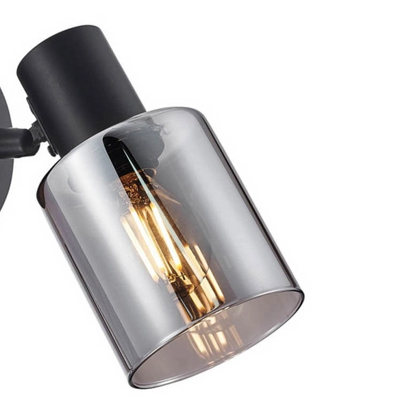 Regulowany kinkiet ścienny Santia SPL-65342-1-BK-SG Italux czarny szary