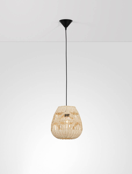 Naturalna lampa wisząca REYNOSA LE42950 hampton beżowa czarna