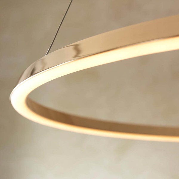 Metalowa lampa wisząca Staten 110958 LED 43,5W 3000K pierścień złoty