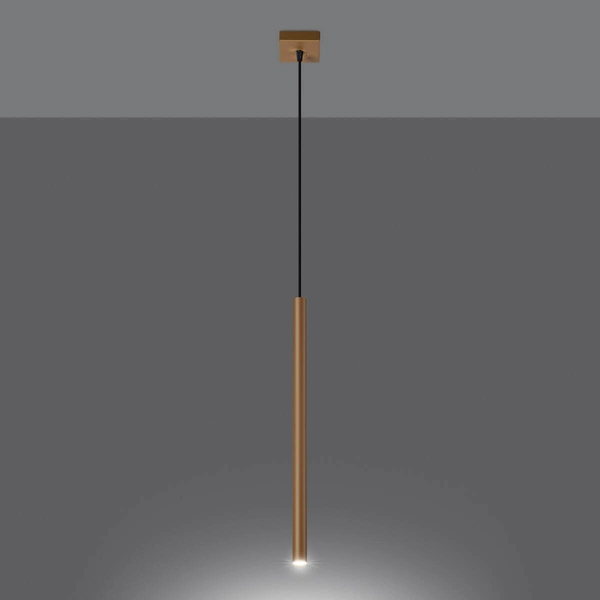 Zwisająca lampa Pastelo SL.1170 do salonu tuba złota